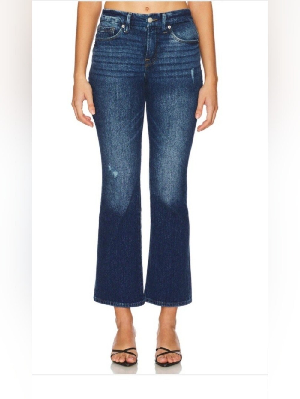 Good American Good Petite Bootcut Jeans in I704 sz 8P Indigo